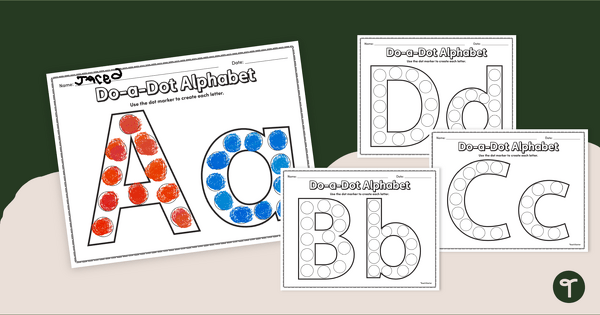 Image of Dot Painting ABC Worksheets