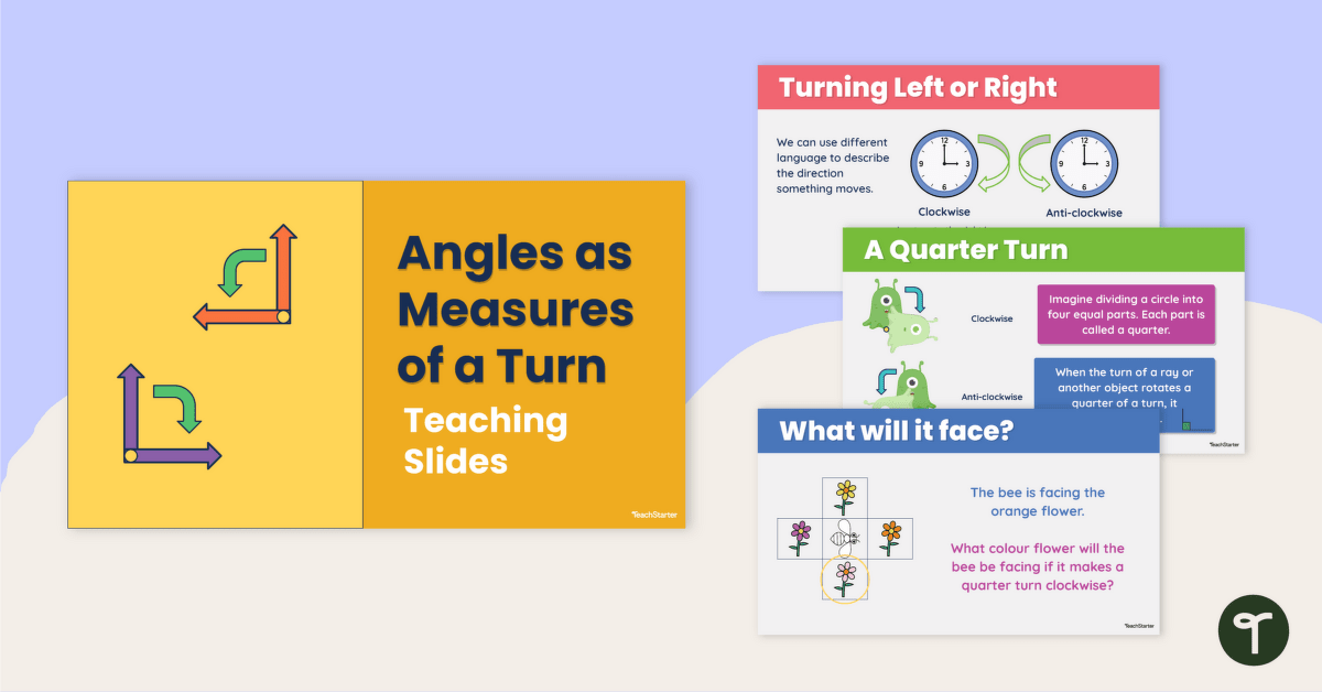 Angles as Measures of a Turn Teaching Slides teaching resource