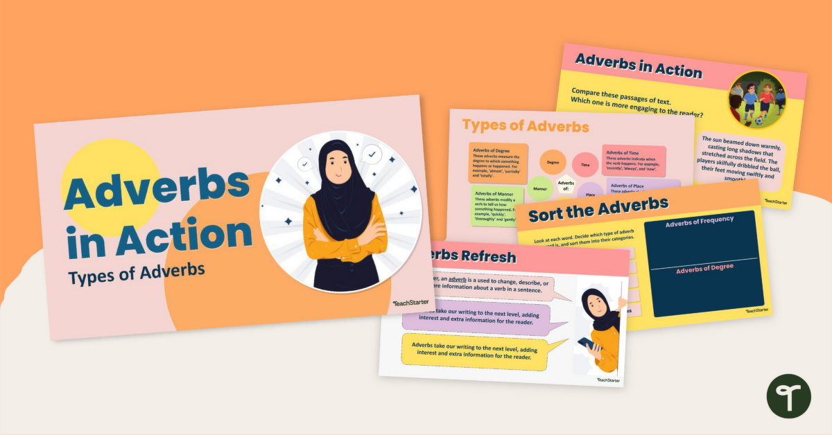 Types of Adverbs Teaching Slides teaching resource