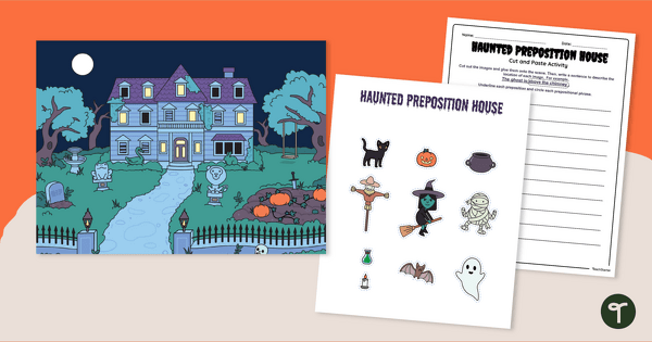 Go to Haunted Preposition House - Halloween Worksheet teaching resource