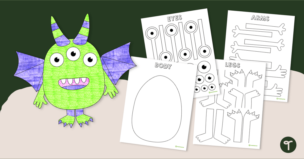 Make a Monster - Art Activity Template teaching resource