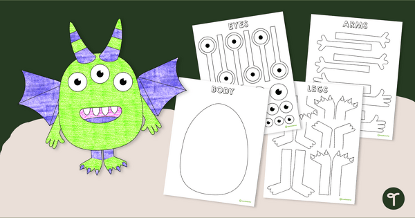 Go to Make a Monster - Art Activity Template teaching resource