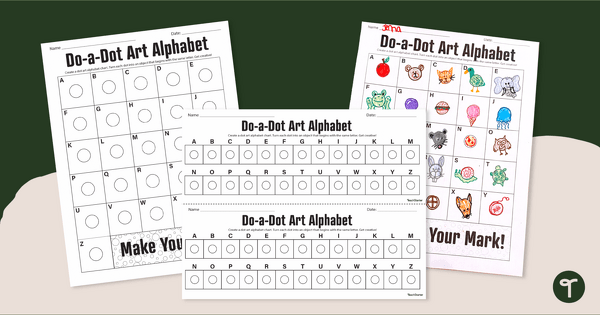 Go to Do-a-Dot Art Alphabet Chart teaching resource