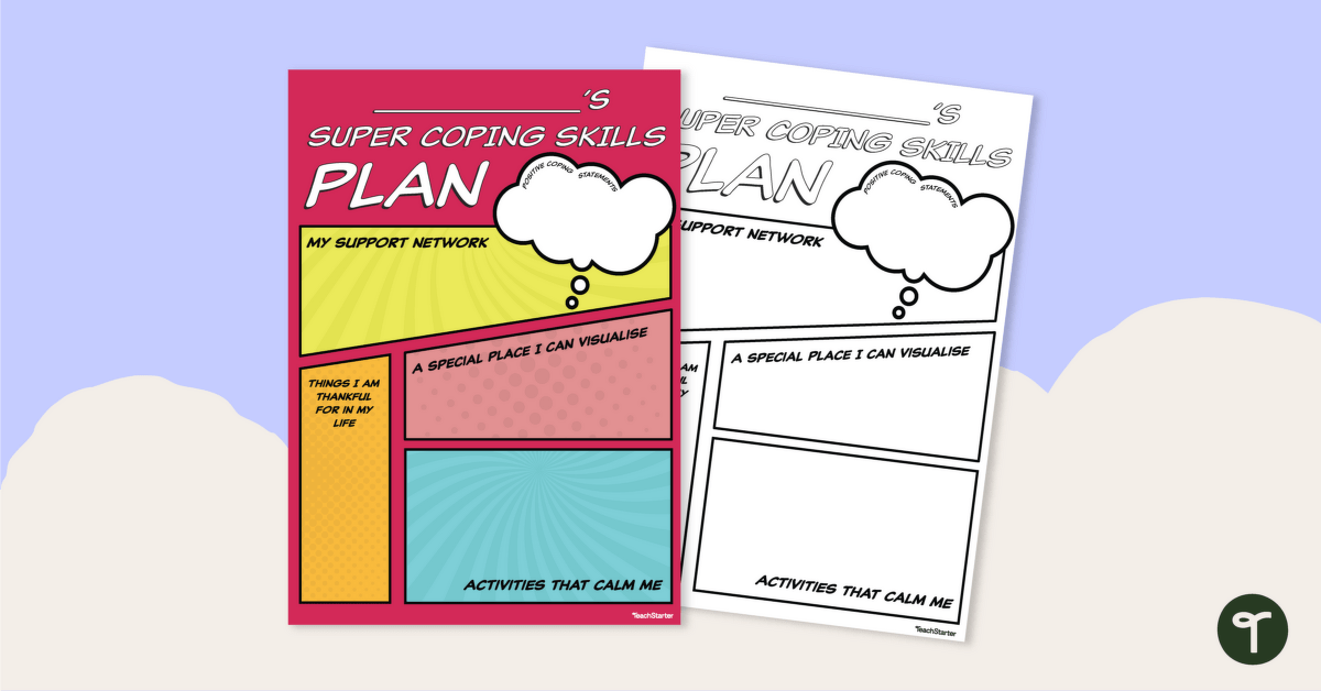 My Personal Coping Skills Plan – Template teaching resource