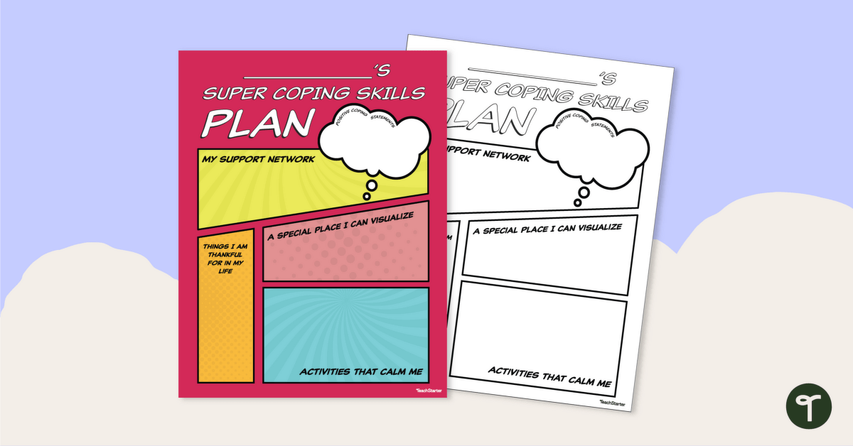 My Personal Coping Skills Plan – Template teaching resource