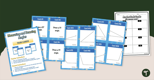 Go to Measuring and Drawing Angles – Task Cards teaching resource