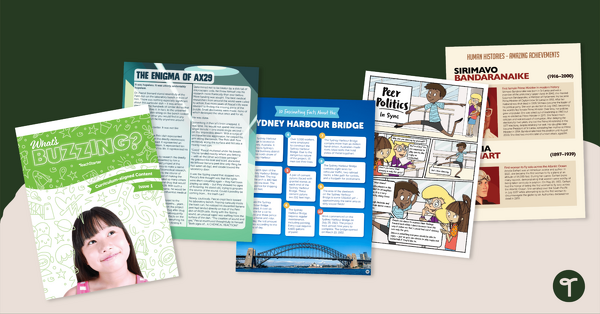Go to Grade 6 Magazine - What's Buzzing? (Issue 1) teaching resource