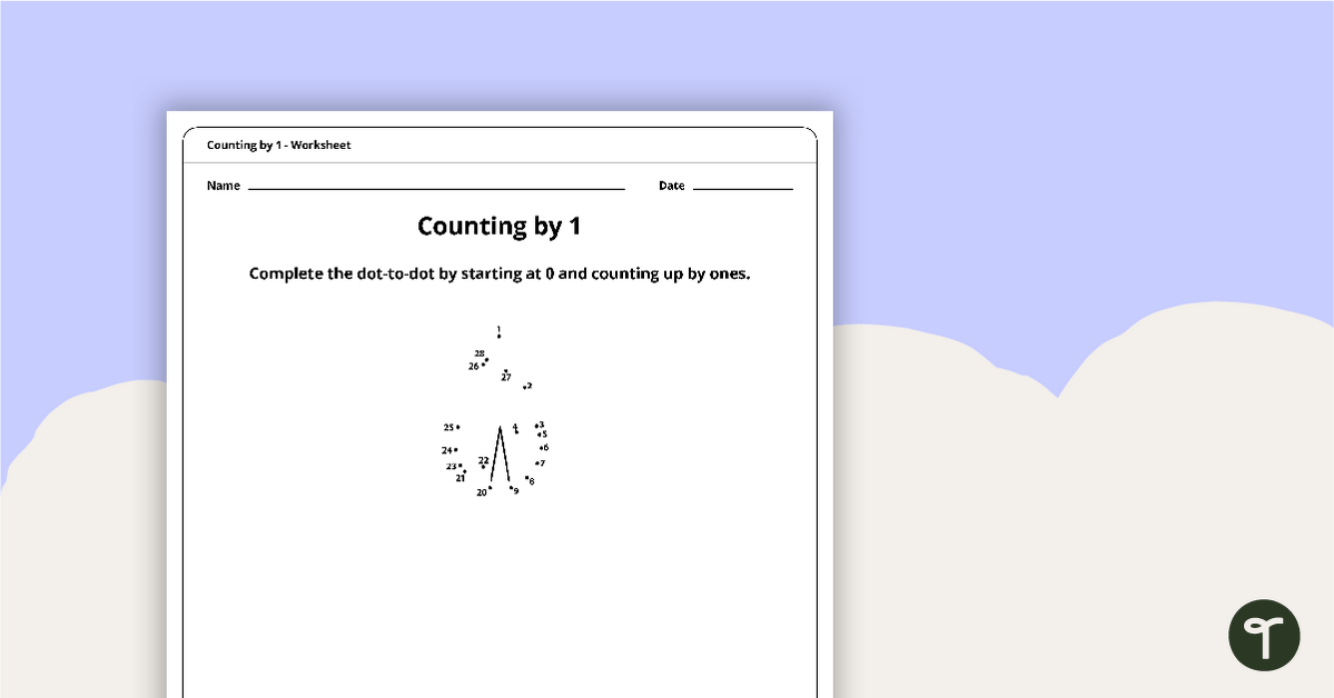 Dot-to-Dot Drawing - Counting by 1 - Arrow teaching resource