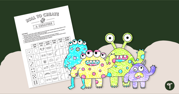 Go to Roll to Create a Creature - Drawing Game teaching resource