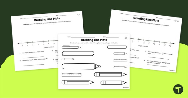 Go to Creating Line Plots With Measurements – Differentiated Worksheets teaching resource