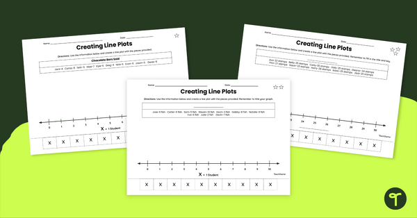 Go to Creating Line Plots Differentiated Cut and Paste Worksheet teaching resource