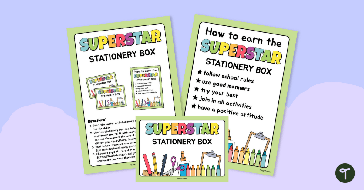Superstar Stationery Box – Behaviour Incentive teaching resource