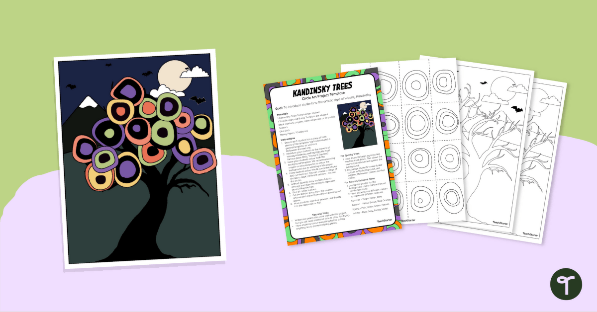 Kandinsky Trees - Circle Art Activity teaching resource