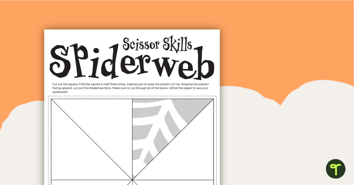 Paper Spiderweb Template teaching resource