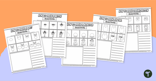 Go to Halloween Directed Drawing Worksheets teaching resource