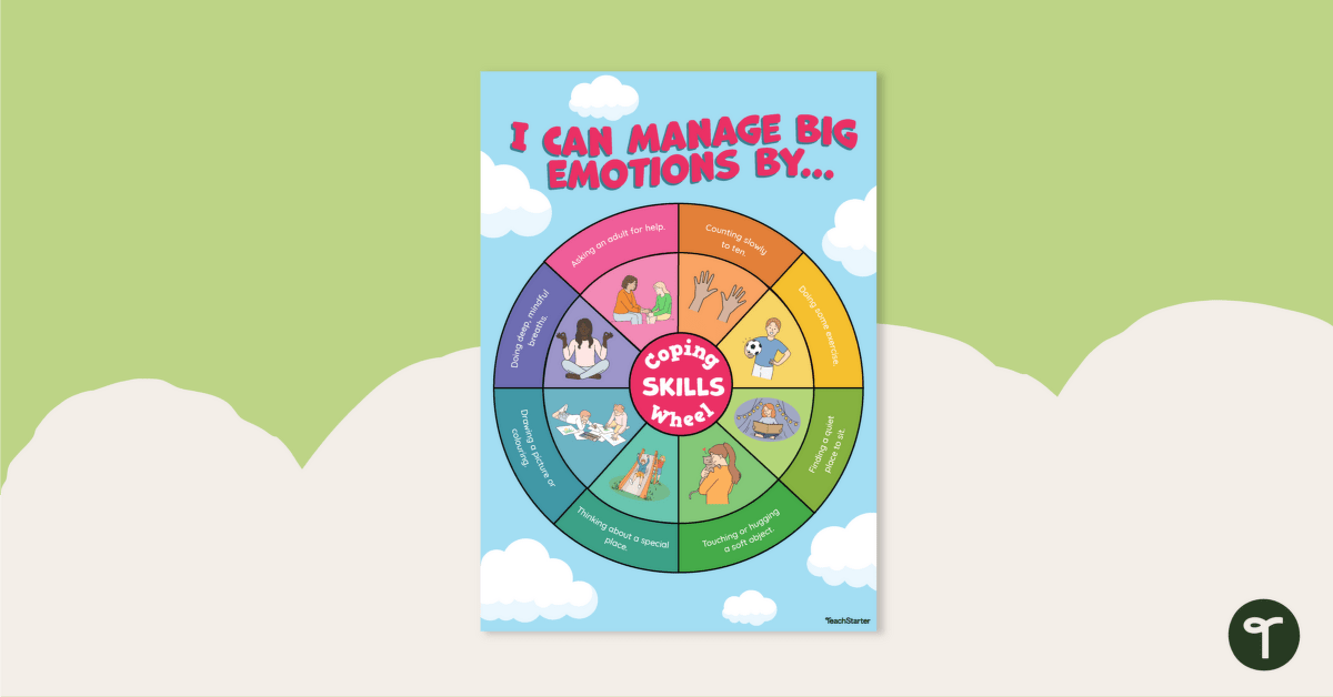 Coping Skills Wheel – Poster teaching resource