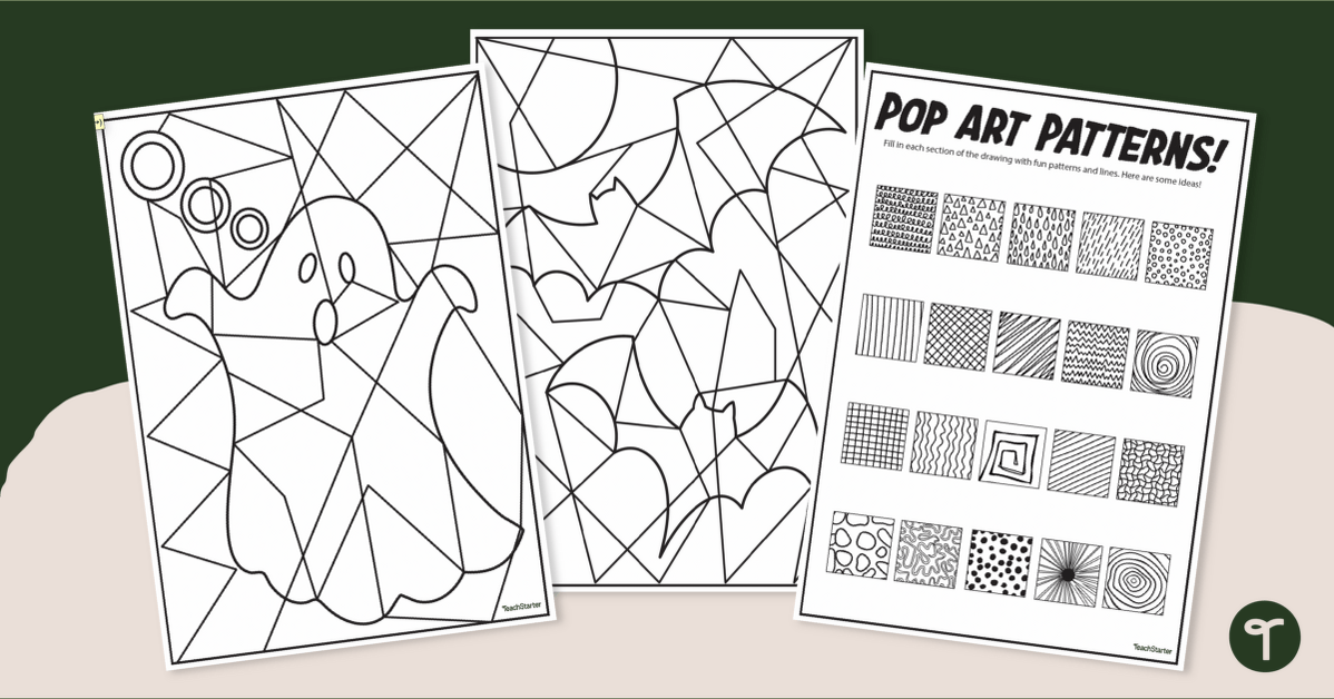 Pop Art: Pop art pictures to color and draw