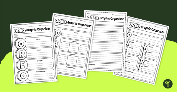 Go to OREO® Planning Template - Persuasive Paragraph teaching resource