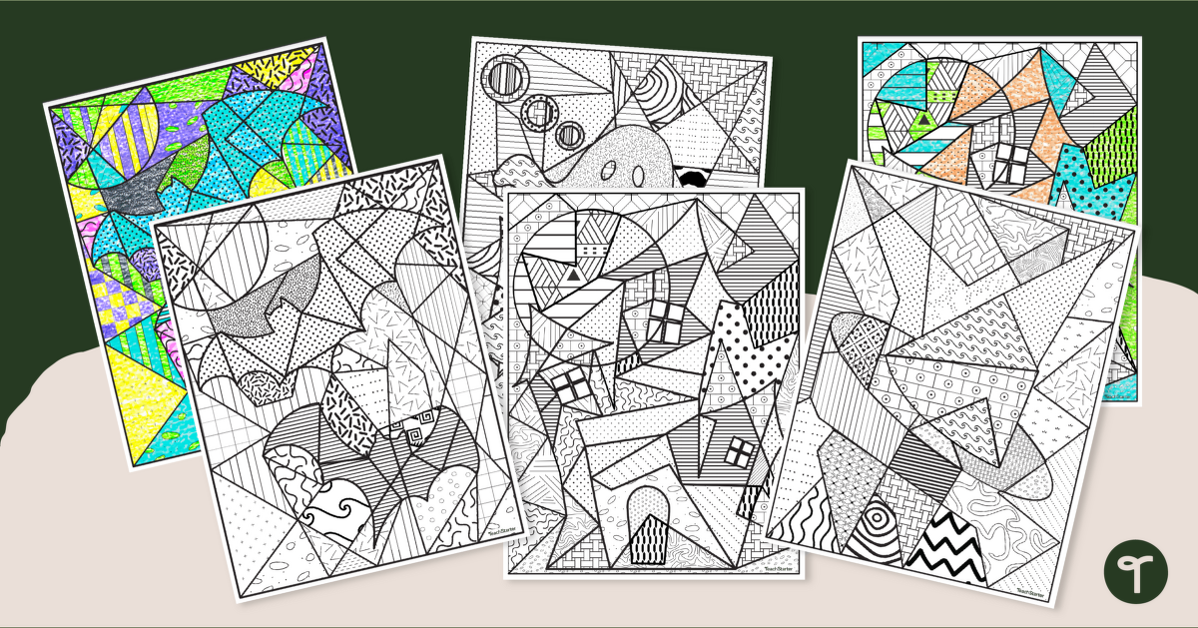 Halloween Coloring Sheets — Mindful Coloring teaching resource