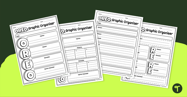 Go to Opinion Paragraph - OREO Planning Template teaching resource