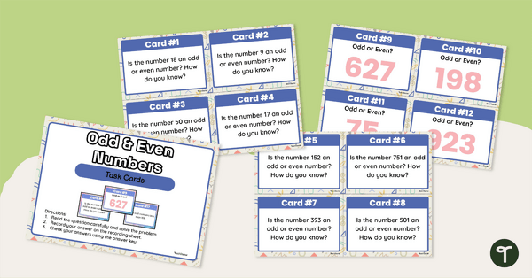 Go to Odd and Even Task Cards teaching resource