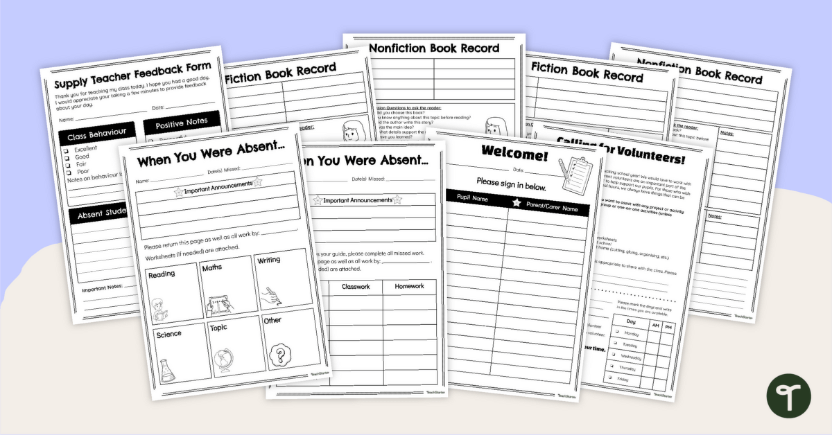 Editable Teacher Forms for the Classroom teaching resource