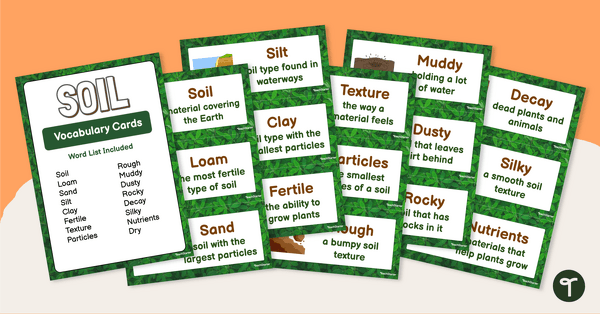 Go to Soil Word Wall Vocabulary Cards teaching resource