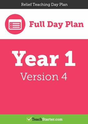 Go to Relief Teaching Day Plan - Year 1 (Version 4) lesson plan