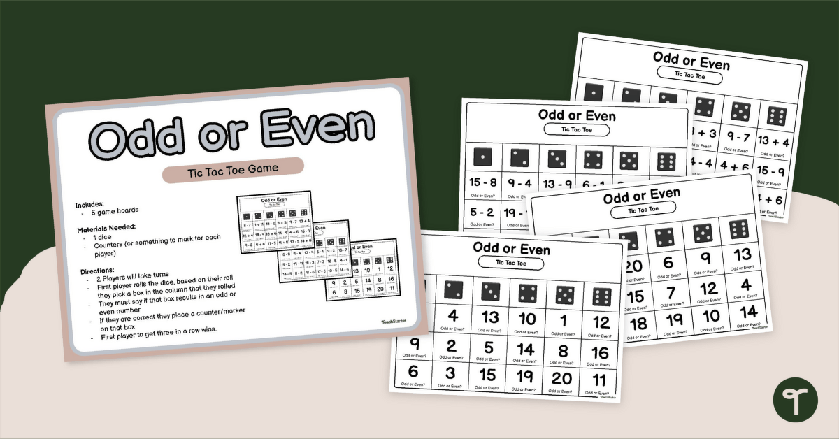 Subtraction Tic-Tac-Toe to Ten Math Game: Pre-K - 1st Grade