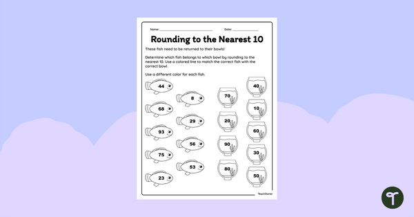 Go to Rounding to the Nearest 10 Worksheet teaching resource