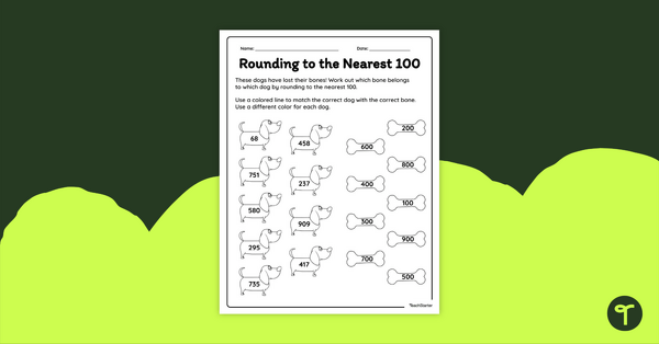 Riddle Practice Pages Round to the nearest 10 and 100 3.NBT.1