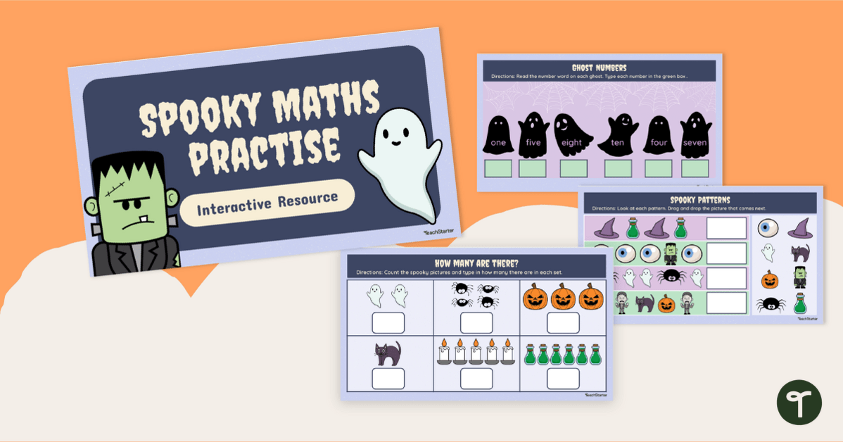 Digital Halloween Maths Activity teaching resource