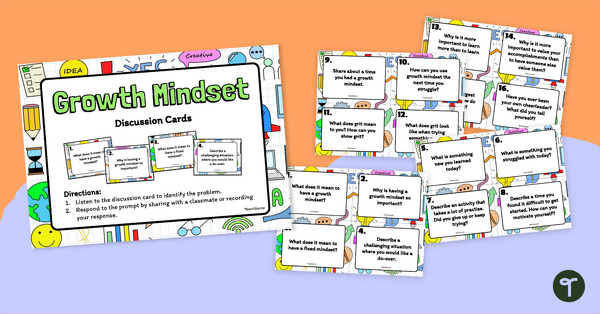 Go to Growth Mindset Discussion Cards teaching resource