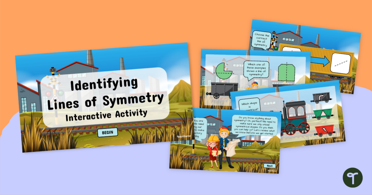 Identifying Lines of Symmetry Interactive Activity teaching resource