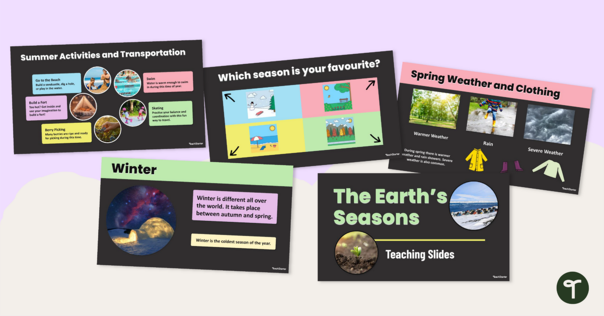 The Earth's Seasons Teaching Slides teaching resource