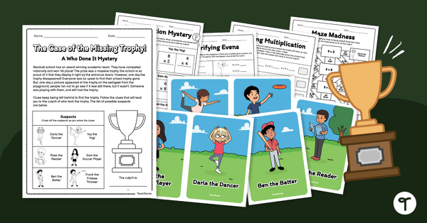 Go to 3rd Grade Odd and Even Properties (The Case of the Missing Trophy Mystery) teaching resource