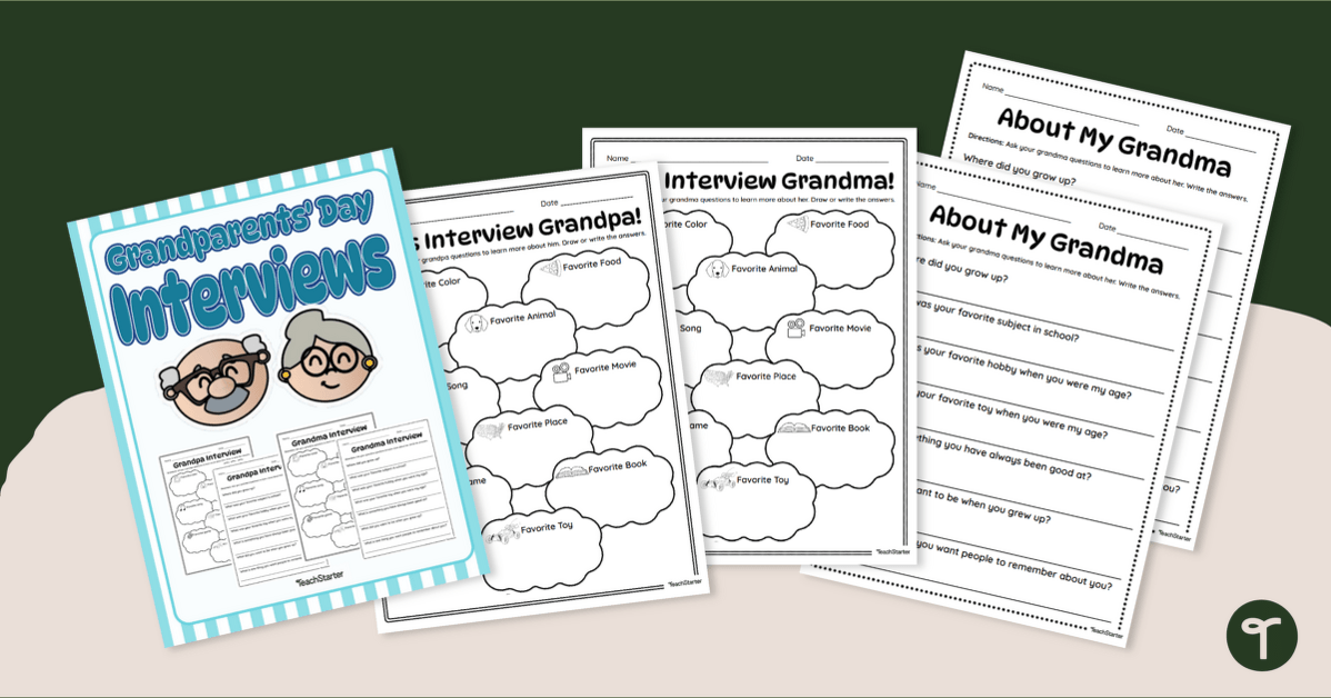 Grandparent Interview Template - Primary Grades teaching-resource