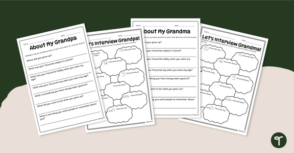 Go to Grandparents' Day Interview Template - Early Years teaching resource