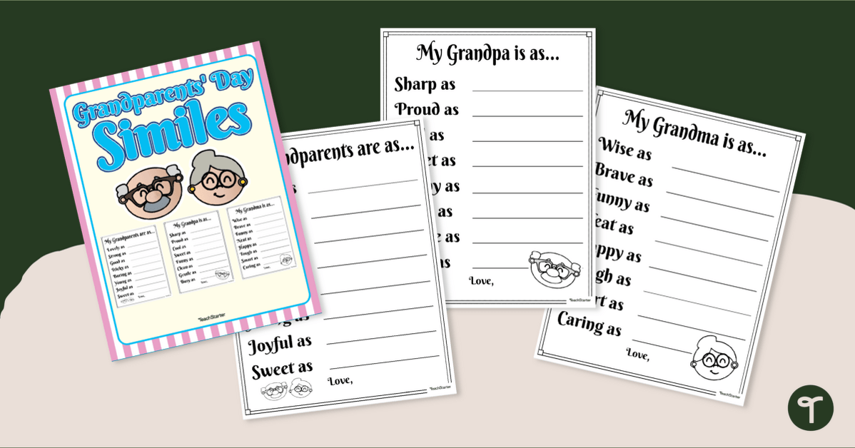 Grandparents' Day Poems with Similes teaching resource