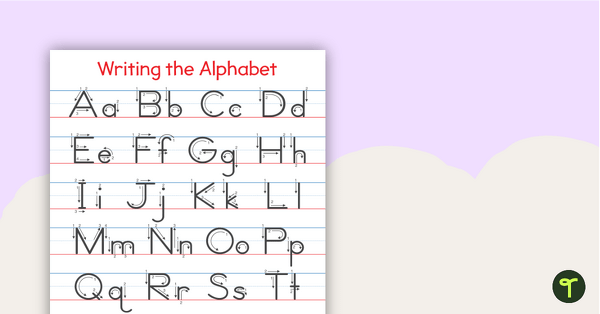 Writing the Alphabet - Handwriting Worksheet