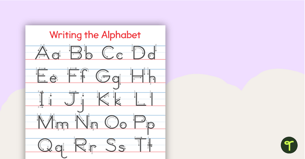 Writing the Alphabet -  Handwriting Poster teaching resource