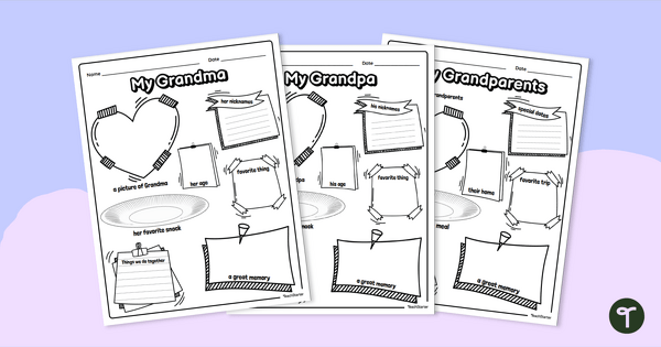 Go to Grandparents' Day Printable Poster Template teaching resource