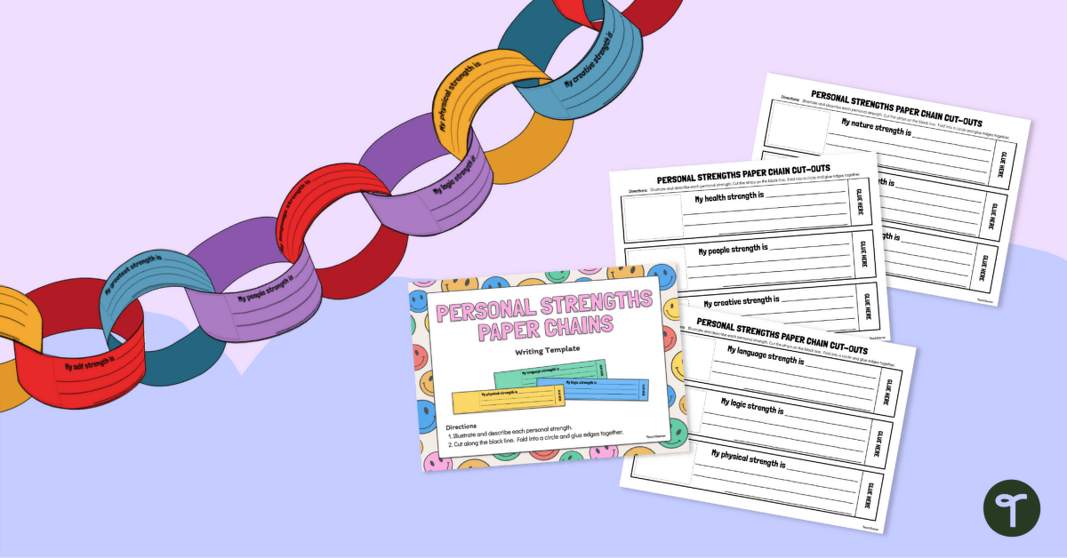 Personal Strengths Paper Chains teaching resource