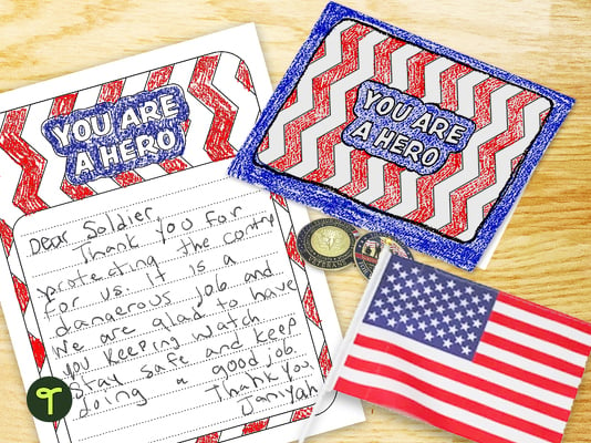 You Are a Hero - Greeting Card and Letter Template teaching resource