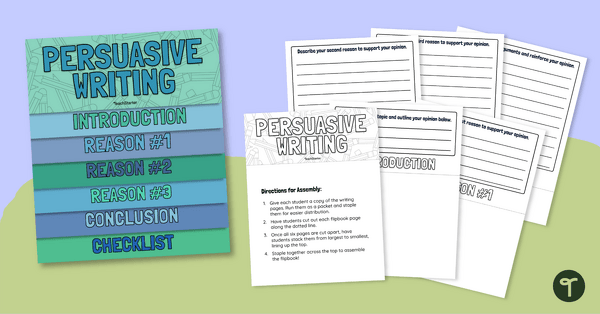 Go to Persuasive Writing Planning Flipbook teaching resource