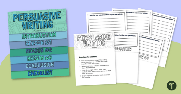 Image of Persuasive Writing Planning Flipbook