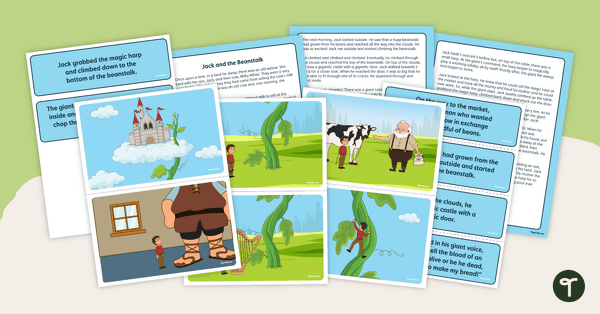 Go to Jack and the Beanstalk Retelling Activity Cards teaching resource