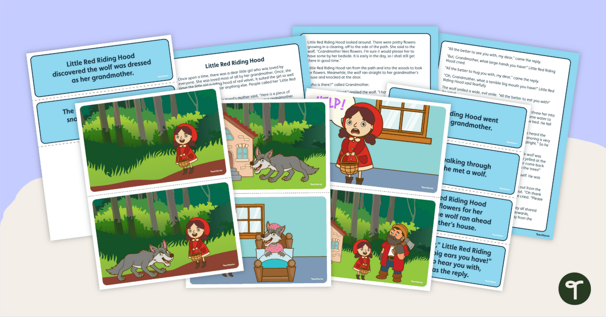 Little Red Riding Hood Retelling Activity Cards teaching resource
