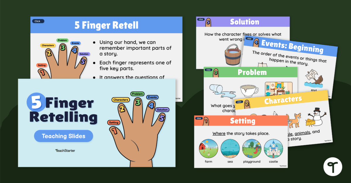 5 Finger Retell Teaching Slides teaching resource