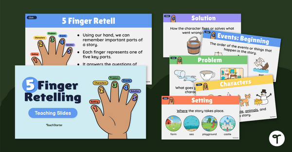 Image of 5 Finger Retell Teaching Slides